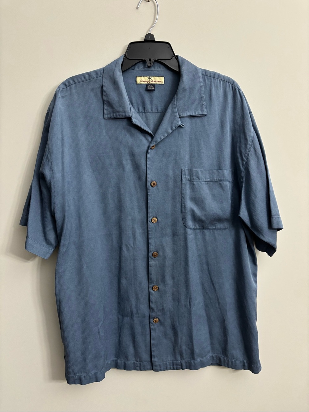 Tommy Bahama Slate Blue Short-Sleeve Camp Button-Down Shirt